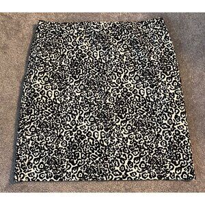 Ann Taylor Womens Leopard Print Pencil Skirt Size 18